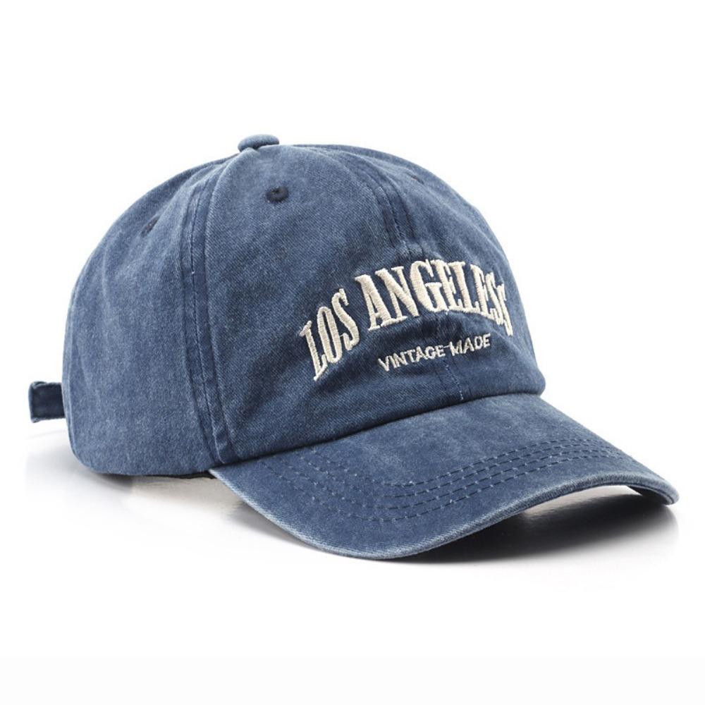 Fashion Cotton Baseball Cap Unisex Retro Casual Snapback Hats Embroidery Hat темно-синий