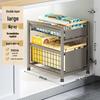 Pull-Out Under-Cabinet Dish Drying Rack and Kitchen Storage Solution