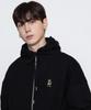 Graver [Unisex] Daisy Bouquet Bear Embroidered Zip-Up Hoodie_Black