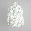 Fall Winter Women's Printed Cotton Padded Jacket, Stand Collar Zip Up Warm Puffer Coat For Outdoor Casual
