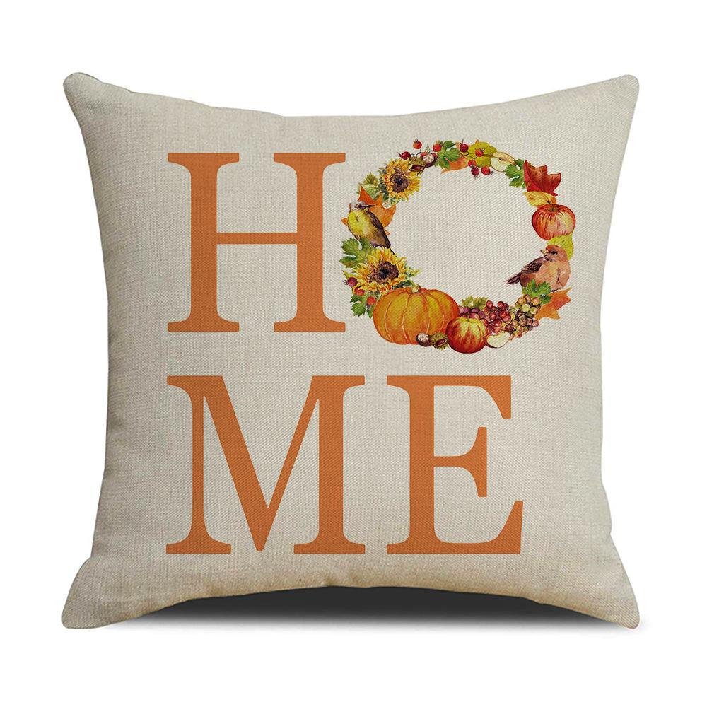 Autumn Car Pumpkin Pillow Cover Family Party Pillow Cover Sofa Bedroom Cushion Cover