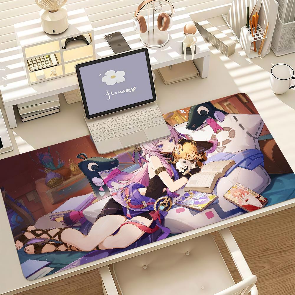 Game Genshin Impact Citlali Mouse Pad Anti Slip Rubber Edge Locked Thickened Laptop Gaming Desk Mat