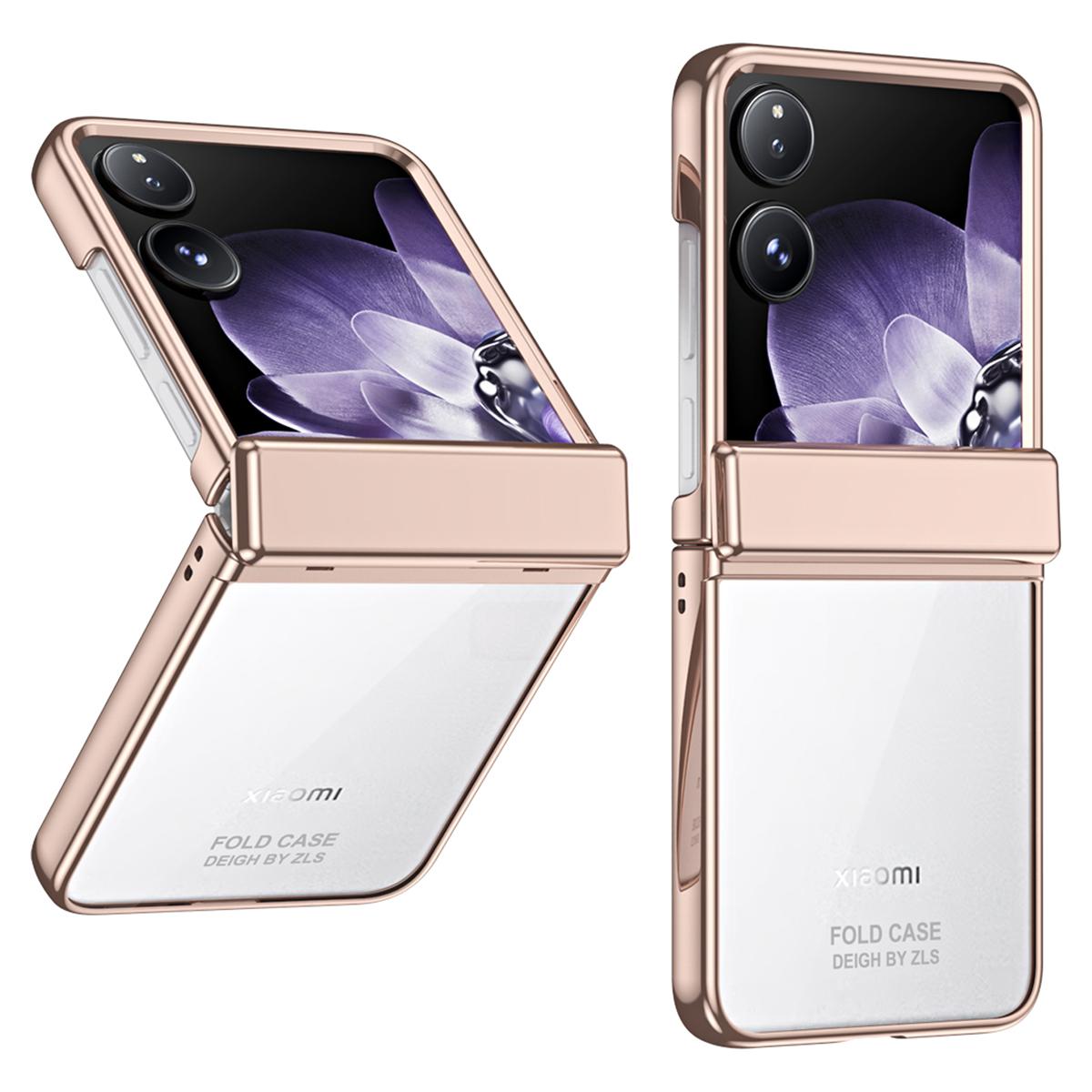 

Для Xiaomi Mix Flip 5G Чехол Гальваническое покрытие ПК Чехол для складного телефона Rose Gold