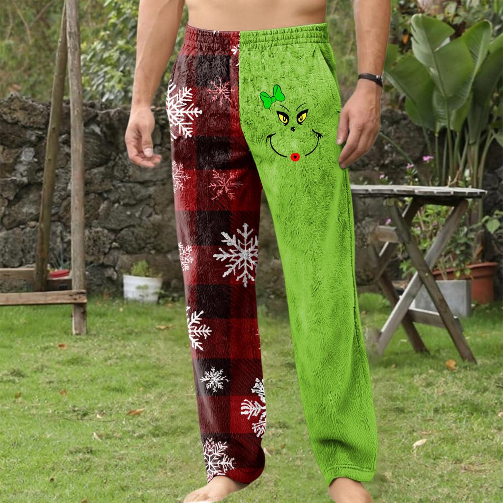 Men's Allover Printed Home Pants Sleeping Pajama Pants Long Pants Pajama Pants