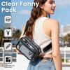 1 Pc Women Transparent Waist Bag Waterproof Clear Fanny Pack Adjustable Strap Casual Crossbody Bag Phone Storage Bags for Travel