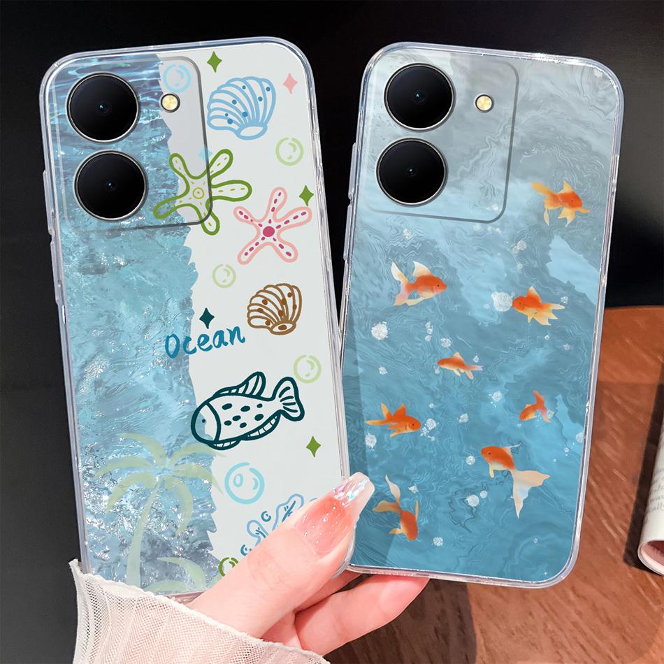 Phone Case For Vivo Y100i Y200i Y300i Y500i 5G Vintage Angel Soft Transparent Silicone High Quality Shockproof Funda