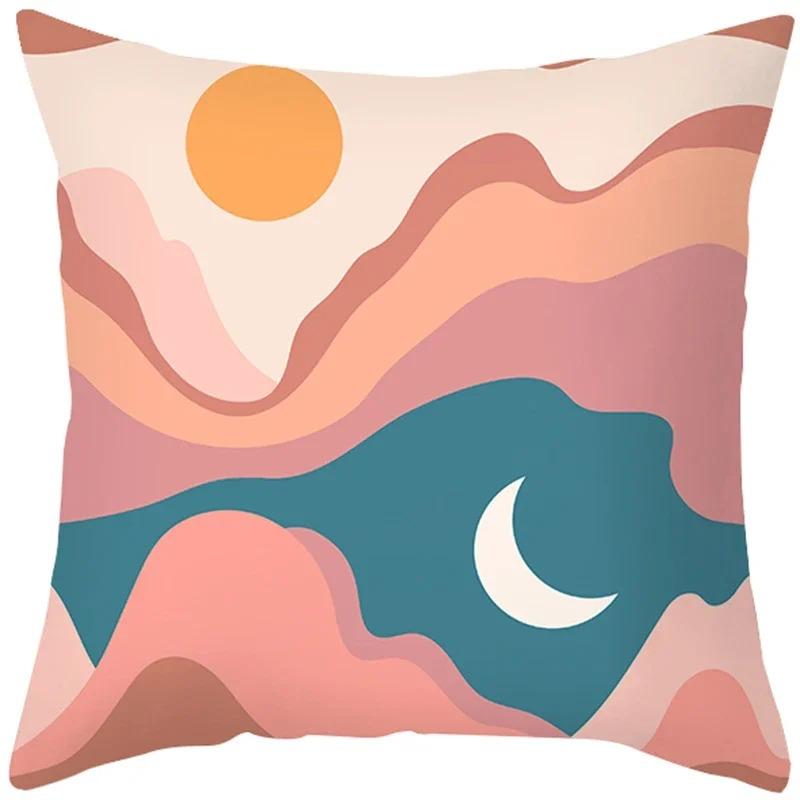Morandi Nordic Simple Abstract Sofa Office Cushion Cover Pillowcase