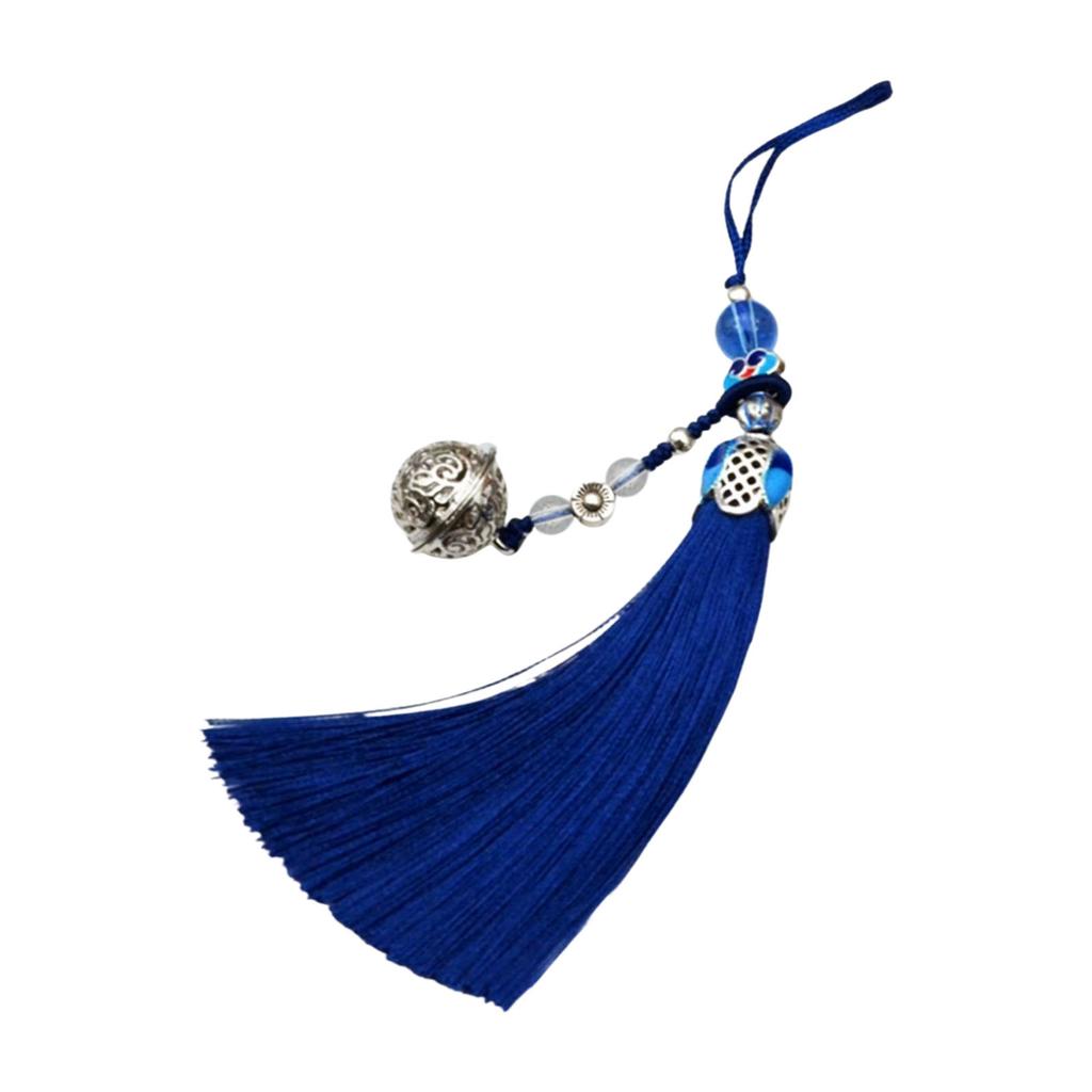 Exquisite Handmade Vintage Tassels Charm Bell Pendant Hanging Rope Ornament for Bags Or Keys Car Interior Decoration