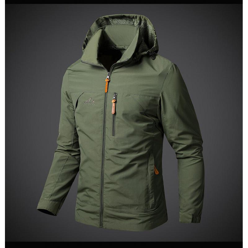 Men's Casual Versatile Windbreaker: Spring and Autumn Hooded Jacket