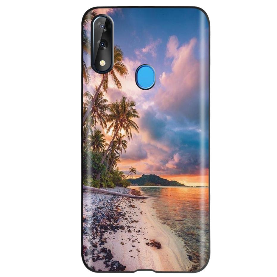 Etui do ZTE Blade V10 Modny Wzór Kwiatowy Serce Etui na Telefon do ZTE Blade V10 Vita V 10 Czarne Silikonowe Miękkie TPU Zderzak