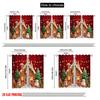 2 Stück 2D-Flachdruck Frohe Weihnachten Beliebtes Vorhang Lebkuchenhaus Weihnachtsszene Kunstwerk 100% Polyestergewebe Ohne