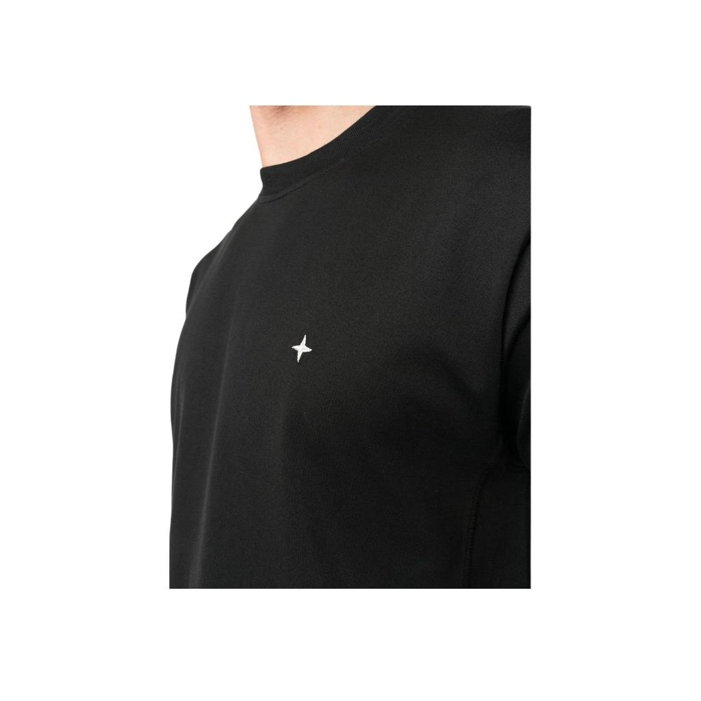 Stone Island Ss23 Solid Color Logo Embroidered Short Sleeve T-Shirt Men Tops Black 7815208G3-V0029