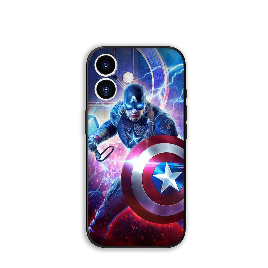for Apple iPhone 16 15 14 Plus 13 12 Mini 17 Pro Max + ProMax 16E Air 15+ Phone Cover Case Captain America Shield Marvel Casing