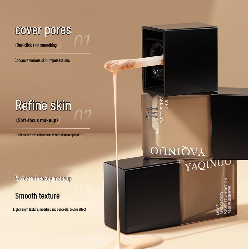Yaqinuo Lightweight Luminous Oil-Control Long-Lasting Waterproof Foundation Concealer
