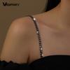Adjustable Rhinestone Thin Bra Strap Butterfly Heart Crown Pendant Replacement Shoulder Strap Women Wedding Party Dress Accessory
