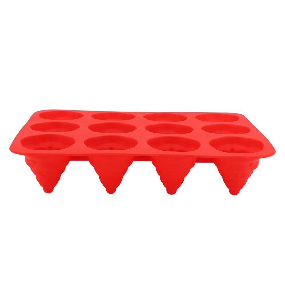 12 Hole   Christmas Tree Silicone Mold Cake Mould for Mousse Chocolate Muffin Baking Tool