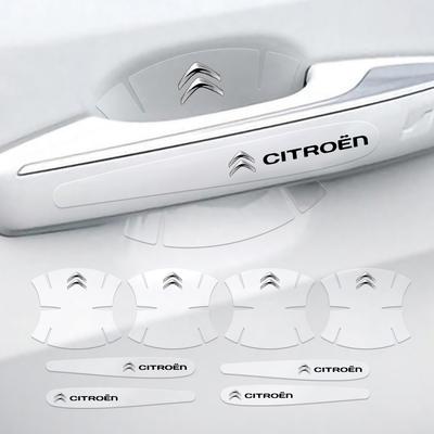 8PCS Transparent Car Door Handle Cup Protector Film Anti Scratch Sticker For C1 C2 C3 Grand C4 Picasso C4L VTS C-ELYSEE
