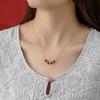 Four-leaf Clover Hetian Jade Necklace S925 Sterling Silver Female Magnetic Suction A Multi-wear Clavicle Chain Jewelry with Original Design