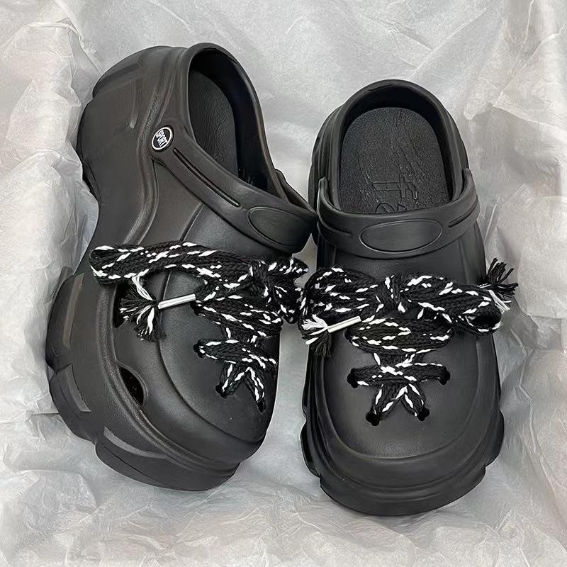 Sabotți cu talpă groasă pentru femei, care adaugă înălțime: Elegant, Antiderapant, Respirabil, Cu vârf închis pentru Exterior, Birou, Sală de operații sau pentru Purtare de vară.