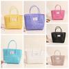 Vacation Style Hollow Weave Bag Countryside Style Vegetable Basket Bag Cute PVC Handbag  Holiday