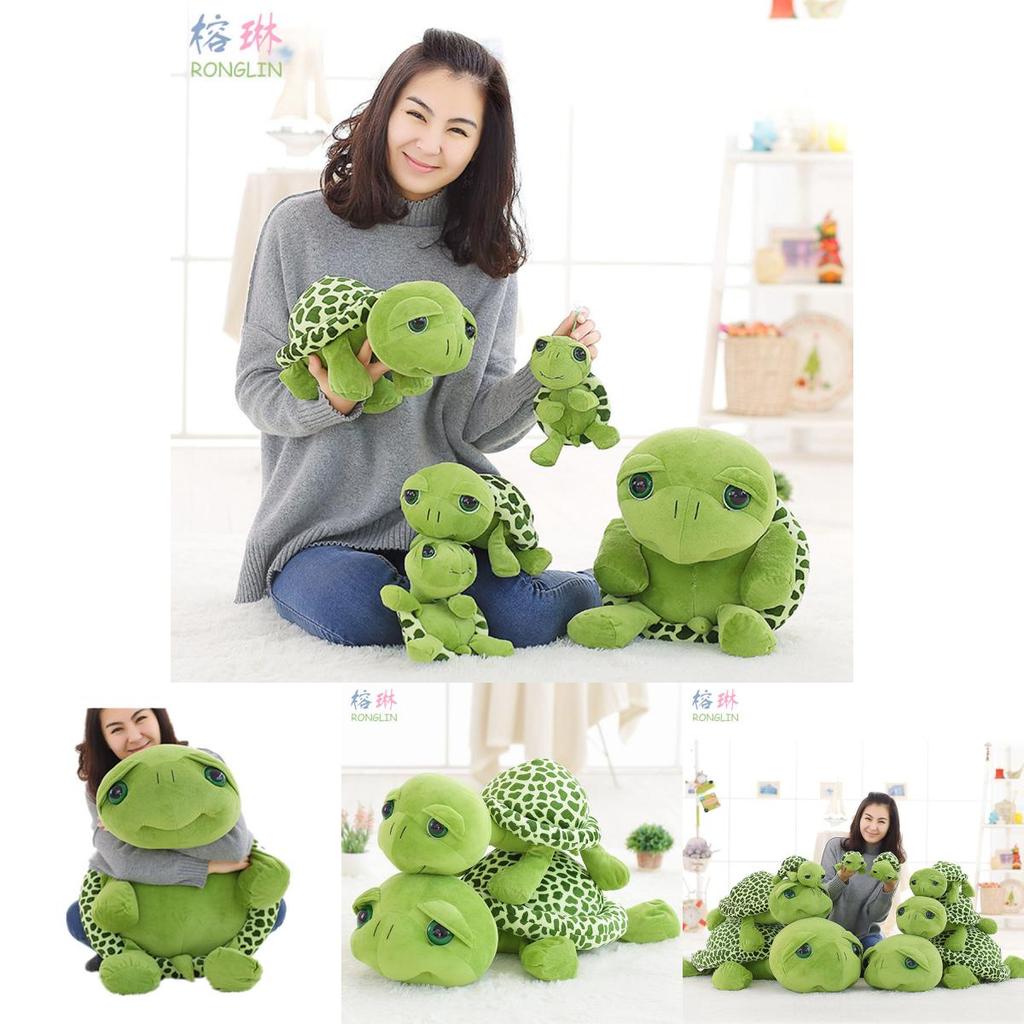 Turtle Plush Toy With Big Eyes Soft Stuffed Animal Pp Cotton For Kids Gift