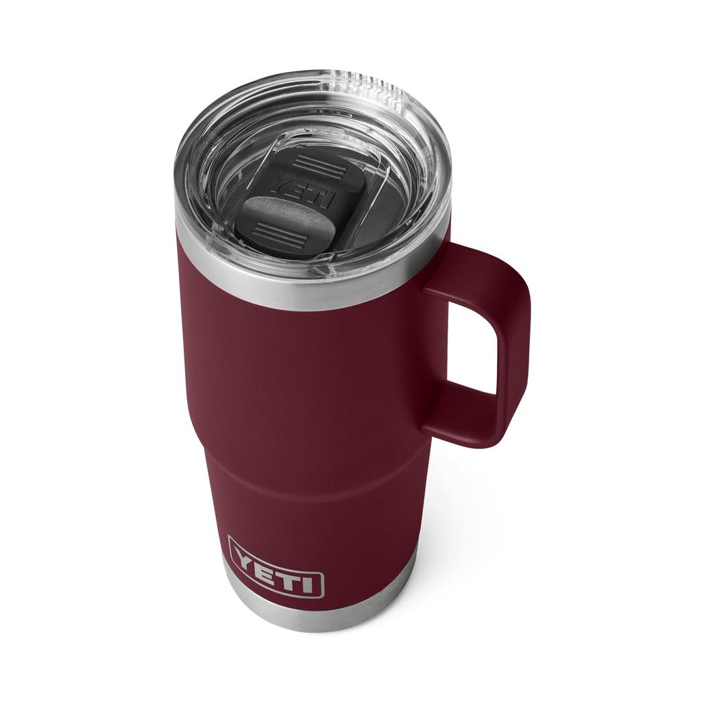 YETI Rambler 20 Travel Mug, Stainless Steel, Vacuum Insulated, with Stronghold Lid, Wildvine Red