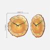 Home Furnishing Creative Wall Clock 12-inch Annual Ring Quartz Clock Wood Grain Clock (A)
