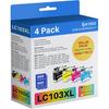 Skydo Compatible LC103XL LC101XL Color Ink Cartridge Replacement for Brother LC103 XL LC103cl LC 101XL Cartridges Use for MFC-J870DW MFC-J6520DW