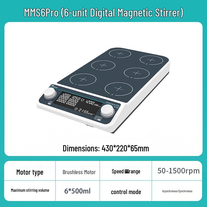 Laboratory Multi-Position Digital Magnetic Stirrer with Heating & Constant Temperature Control