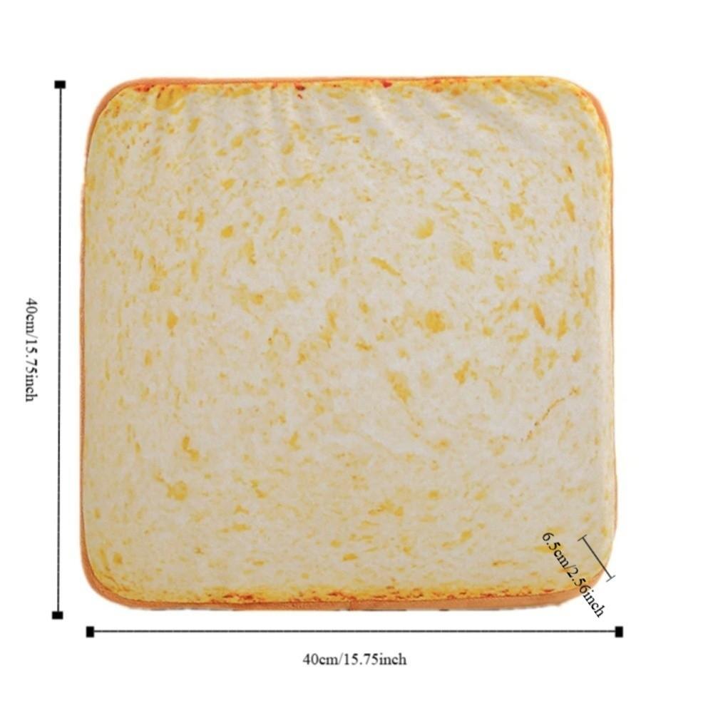 Practical Simulated Toast Seat Cushion Thickened Sponge Soft Chair Mat Detachable Square Dogs Kennel Living Room