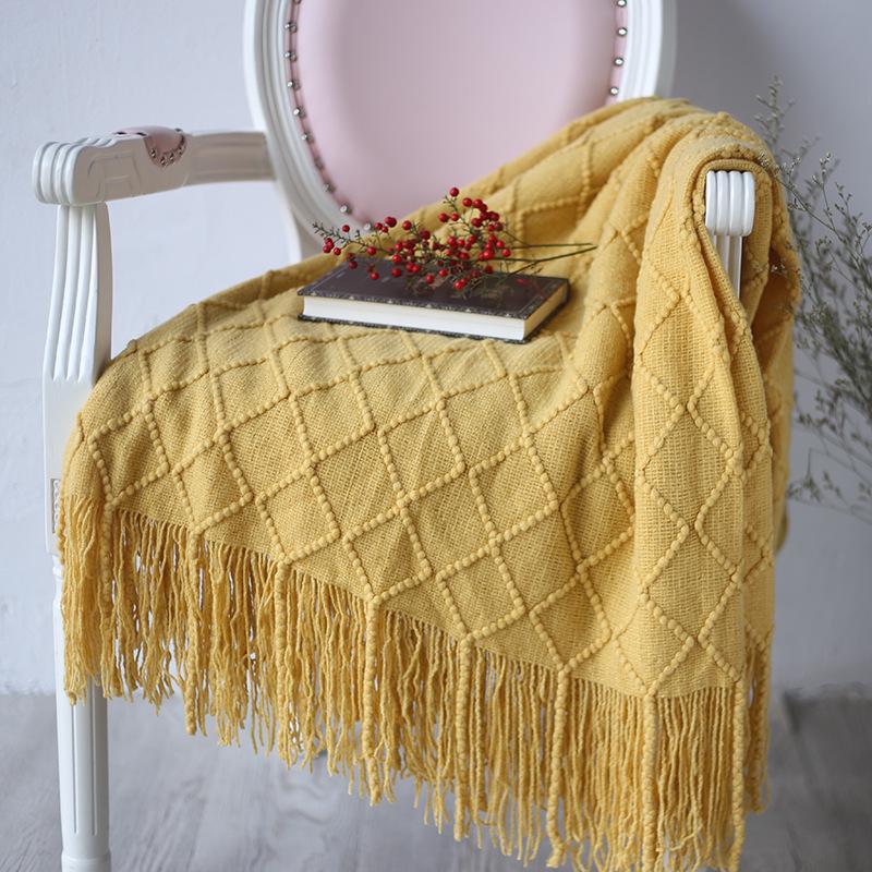 Office Sofa blanket Mesurn Simple Cotton Knit Easy to Care Soft to The Touch Single Cotton Shawl Office Sofa blanket Mesurn Simple Cotton Knit Easy to Care Soft to The Touch Single Cotton Shawl