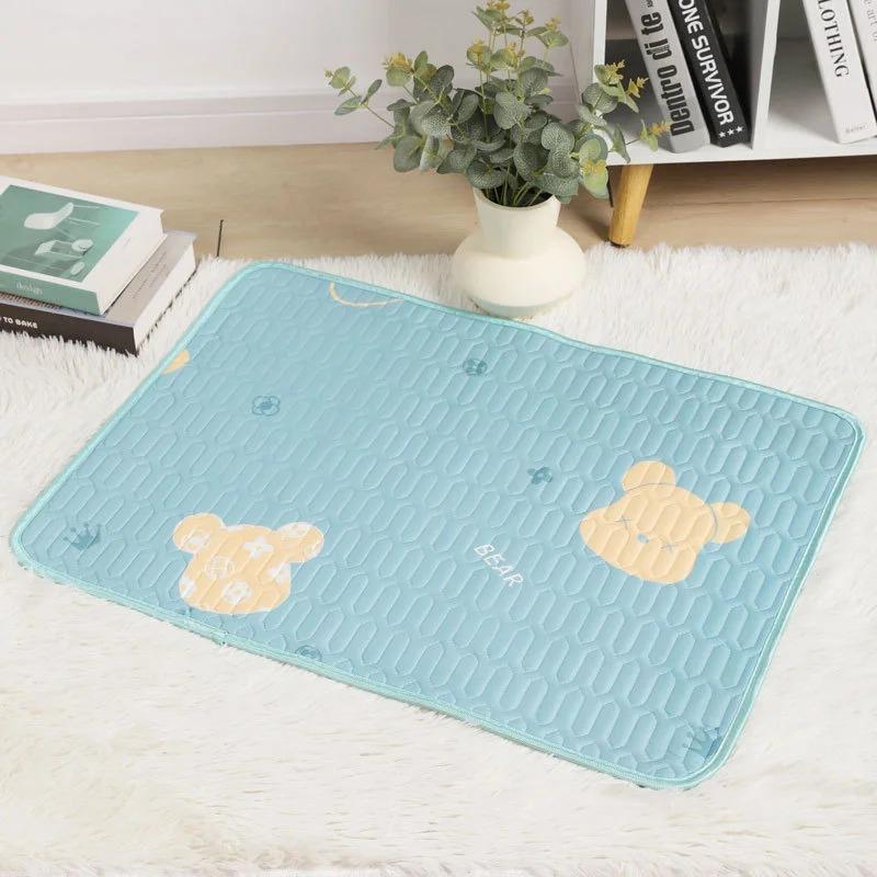 Pet Ice Silk Cushion Summer Dog Bed Latex Sleeping Mat Floor Pad Cat Bed Cooling Mat Scratch Resistant Nest Cushion