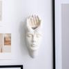 Yousheng Абстрактное лицо Настенный горшок для растений Подвесная настенная скульптура Голова из смолы Ваза Цветочный горшок Домашний Балкон Внутреннее Уличное Садовое Украшение