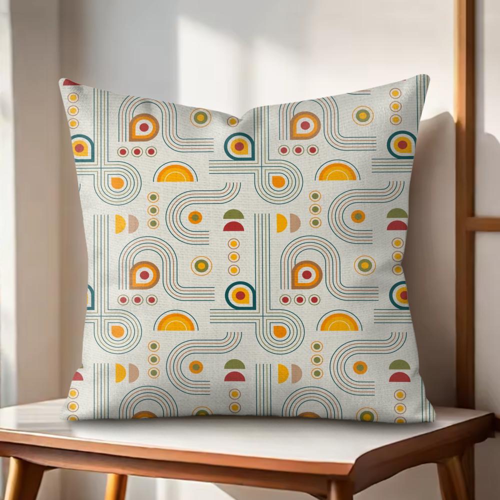 Boho Plant Nordic Cushion Cover Natural Linen Organic Fabric DoubleSided Printing Couch Pillow Covers Home Decor