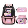 Animation Cartoon Peripheral Printing Trend Lightweight Shoulder Backpack, Primary And Secondary School Student Leisure Schoolbag Three-Piece Set