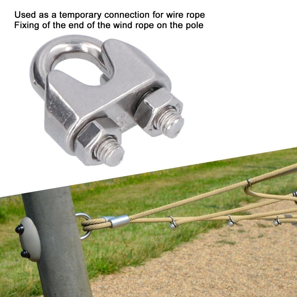 20Pcs 304 Stainless Steel Wire Rope Clamp 1/16 Inch Rigging Cable Clip  Hardware Rigging