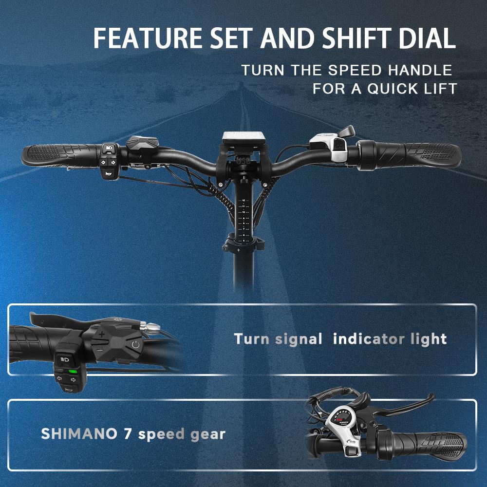 Bicicletă Electrică Pliabilă Drvetion 20" Motor 750W Bicicletă Electrică de Oraș 48V 20AH Frâne Mecanice Autonomie Maximă 110Km Sarcină 150Kg CT20
