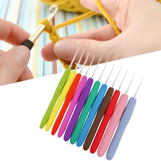 

Knitting Needle Kit Space-saving Effective Exquisite Aluminum Wear-resistant Crochet Set for Home