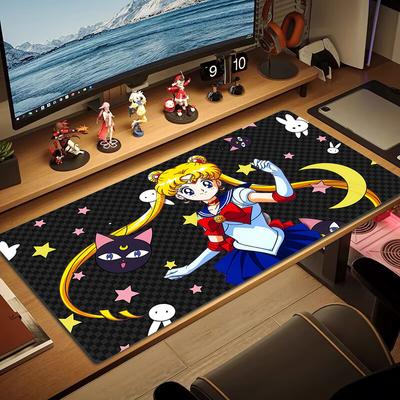 Sailor Moon3 Print Cushion Non-slip Laptop Tablet Big Mousepad XXL Mat Mini PC Playmat With Lock Edge