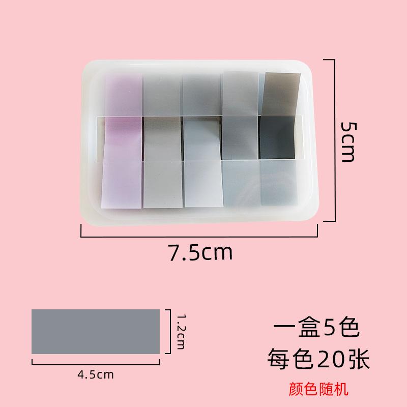 

100 Sheets of Waterproof Colored Transparent Sticky Notes , Pads for Planner Home & Office School Mini Self-Adhesive Post Note