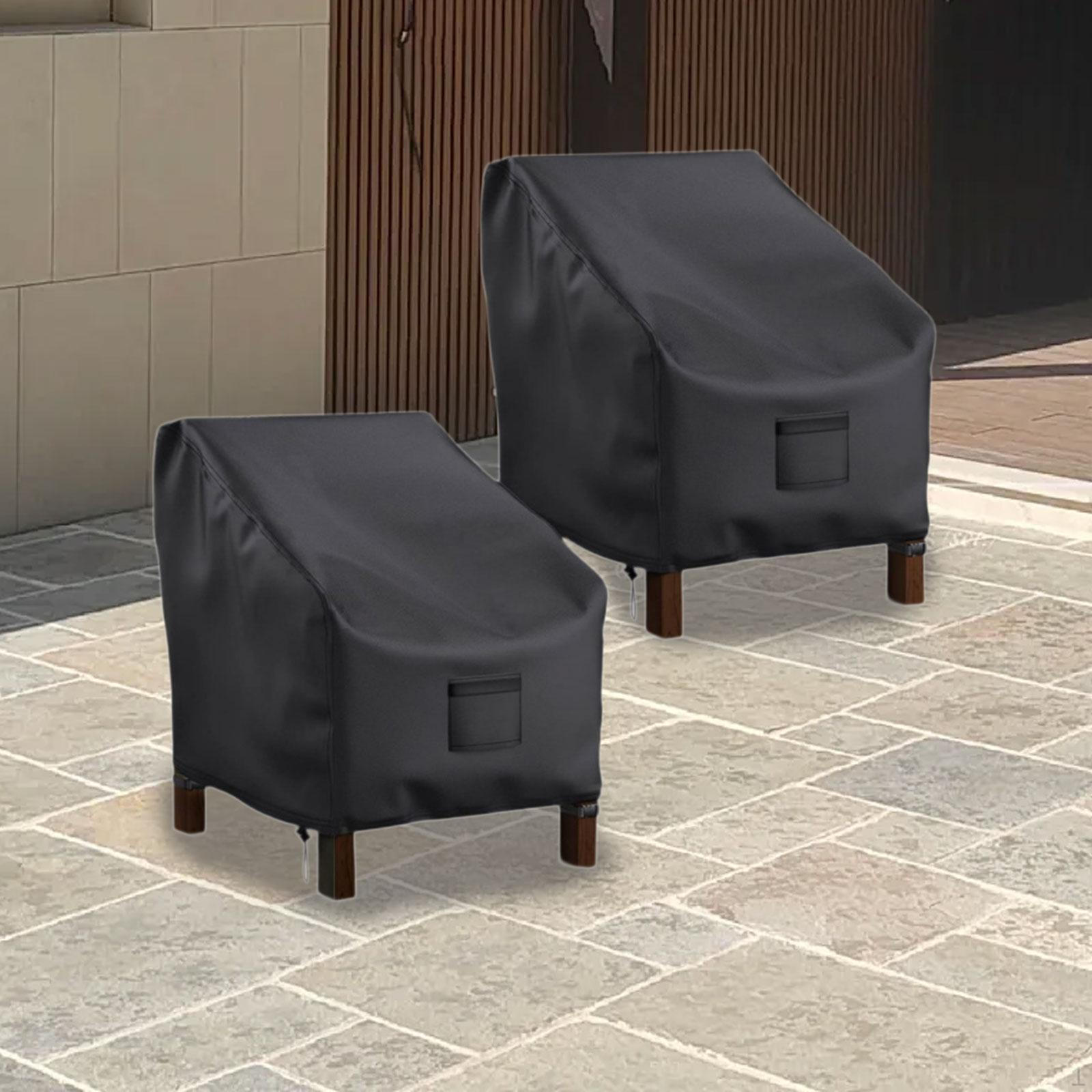 

2 шт. чехлы для стульев мебельный чехол прочный универсальный подарок водонепроницаемый черный прочный для 29inx30inx36in