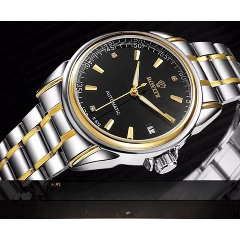New Hollow Business Mechanical Watch Men's Semi-automatic Gold Imitation Tourbillon High-grade Watch