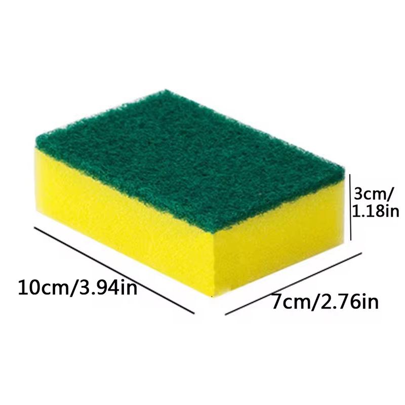 10Pcs Dishwashing Sponge Kitchen Nano Emery Magic Clean Rub Pot Rust Focal Stains Sponge Removing Kit Cleaning Brush Sponges