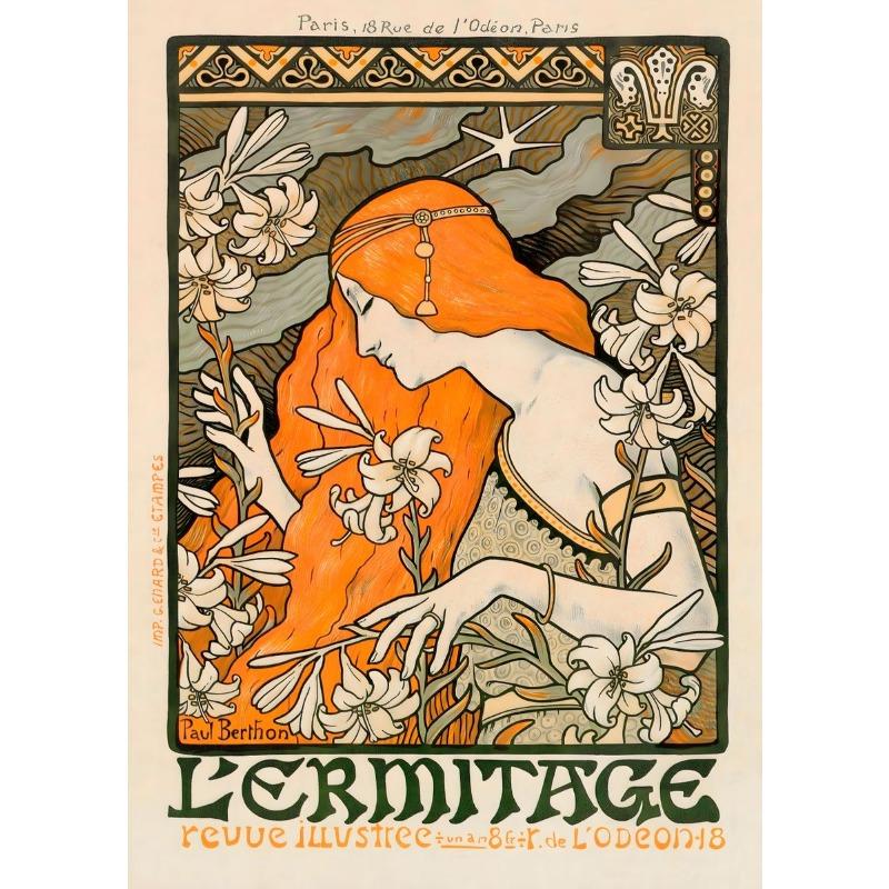 Art Nouveau Retro Poster Abstract Wallpaper Print Canvas Painting Wall Art Picture for Living Room Home Decor Aesthetic Mural