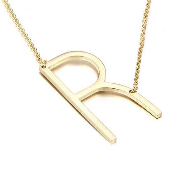 Women 26 English Letter Pendant Chain Necklace Choker Party Jewelry Gift