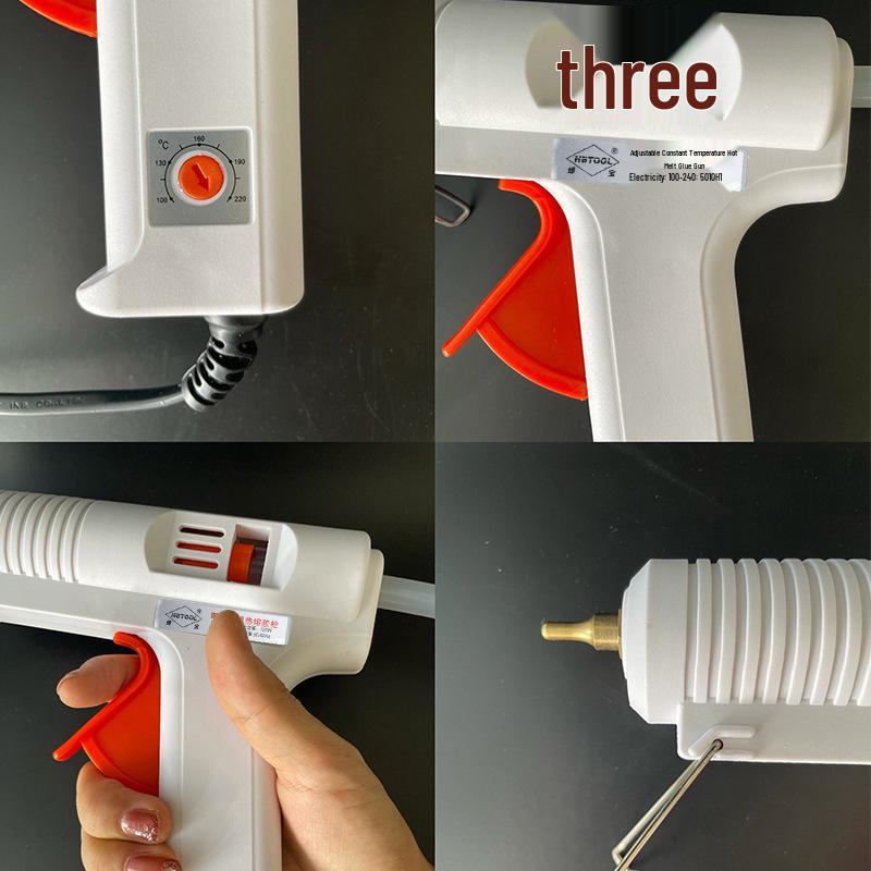 Pistol de lipit la cald cu temperatură reglabilă 120W cu afișaj digital - Grad industrial, batoane de lipici 11mm, temperatură constantă, pentru uz casnic