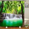 Nature Forest landscape Shower Curtains Bathroom Curtain Frabic Waterproof Polyester Scenery Bath Curtain with Hooks