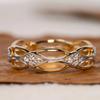 Exquisiter Verlobungsantragsring Damen Luxus Glitzer Modeschmuck Hochzeitsbankett Accessoire Geburtstagsgeschenk