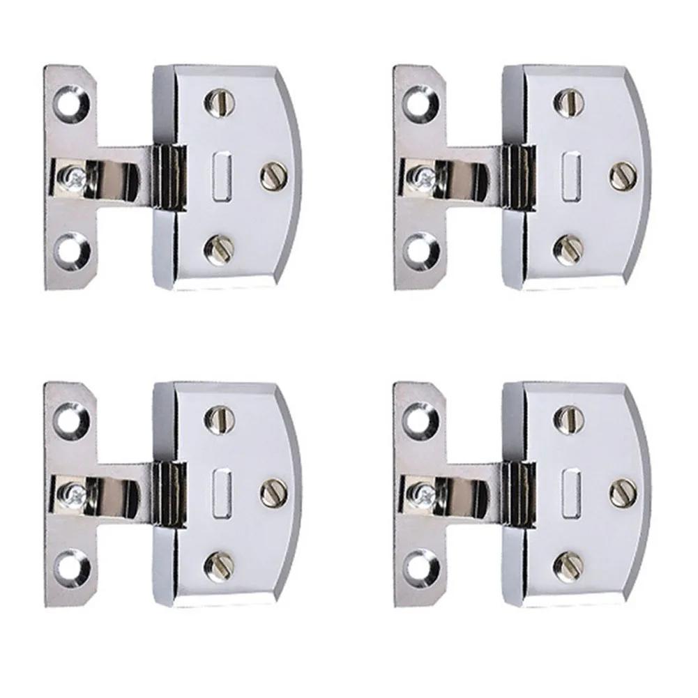 4pcs Glass Door Hinge Adjustable Clamp Inset Door Bathroom Shower Display Cabinet Cupboard Door Hinges Furniture Hardware