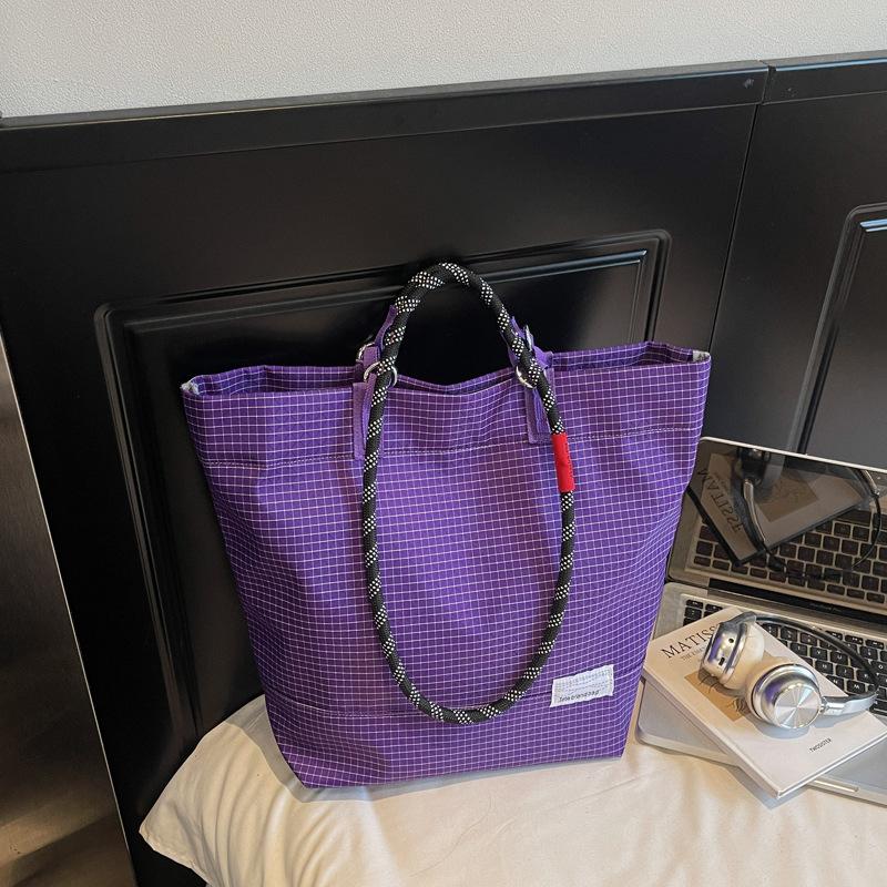Climbing rope outdoor waterproof lightweight casual nylon bag women's strong wear-resistant large-capacity commuter tote bag